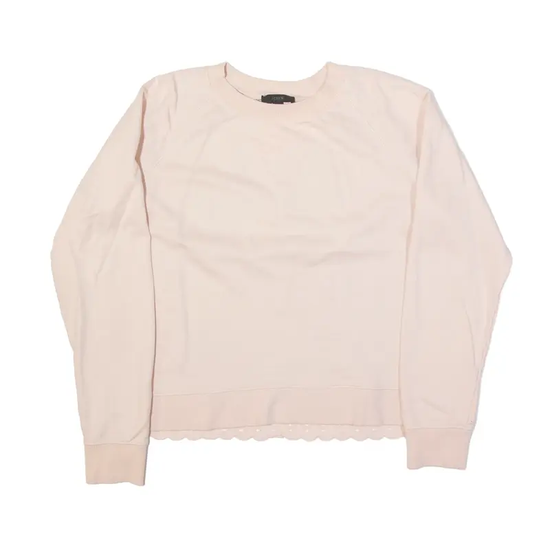 J.CREW Crochet Sweatshirt Pink Womens M