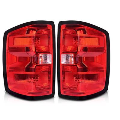 YITAMOTOR® 2014-2018 Chevy Silverado 1500 Taillights Red Style Tail Brake Lamps Pickup Taillights Assembly