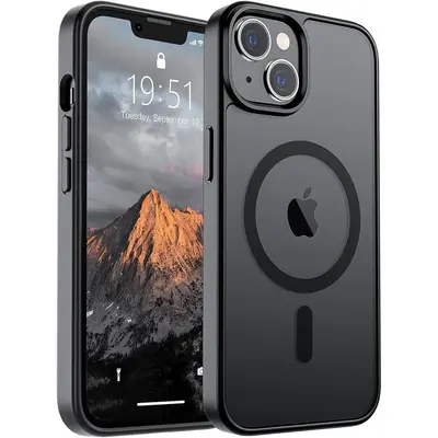 Magnetic for iPhone 16 Case & iPhone 15/14/13 Case (Compatible with MagSafe)(10 FT Military Grade Drop Protection) Slim Trans...