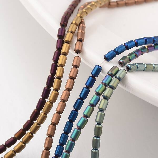 Electroplate Non-magnetic Synthetic Hematite Bead Strands
