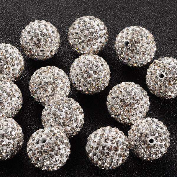 Grade A Rhinestone Pave Disco Ball Beads