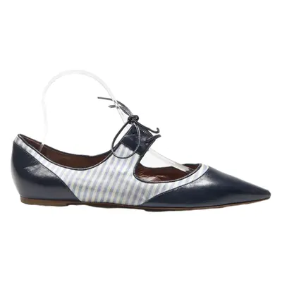 TABITHA SIMMONS Ballet Shoes Blue Leather Womens UK 6