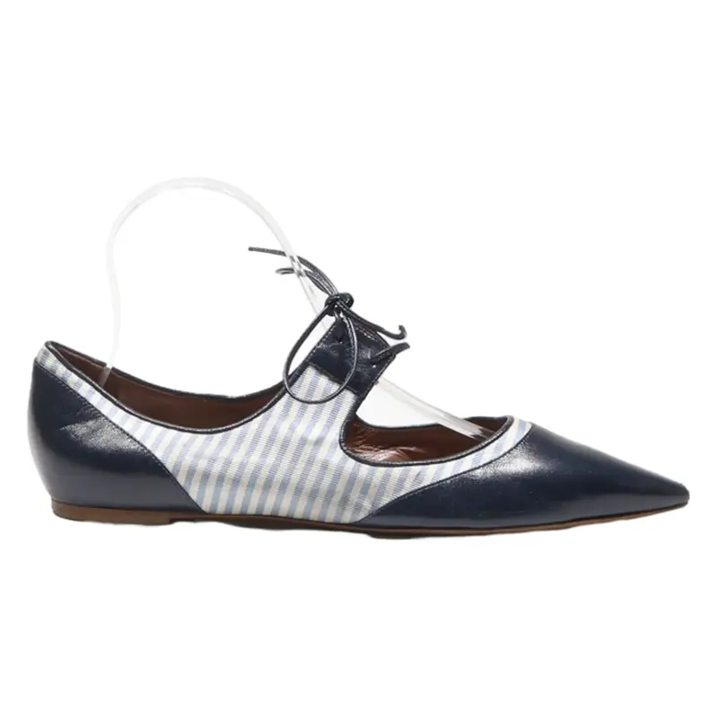 TABITHA SIMMONS Ballet Shoes Blue Leather Womens UK 6