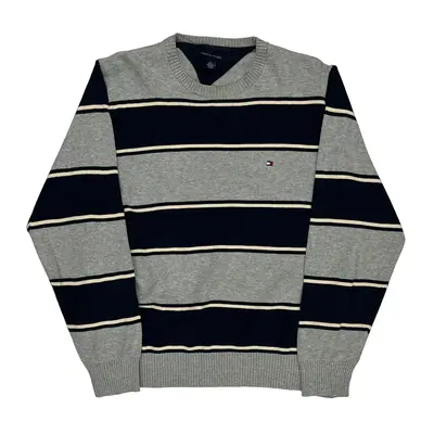 Tommy Hilfiger Striped Jumper - Medium Block Colour Cotton