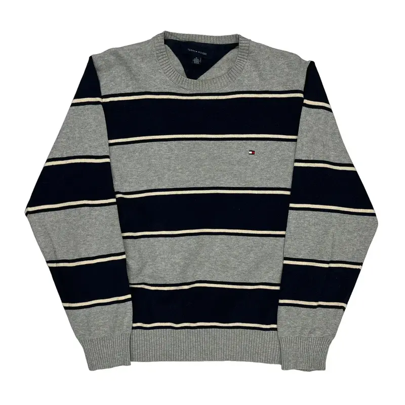 Tommy Hilfiger Striped Jumper - Medium Block Colour Cotton