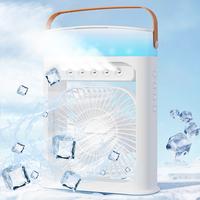 USB Portable Fan, 3 wind speeds and 3 mist modes. For an extra cooling boost, add ice cubes! Portable Evaporative Cooling Fan...