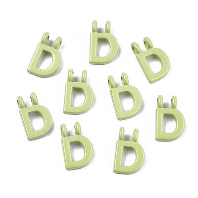 Spray Painted Alloy  2-Loop Link Pendants