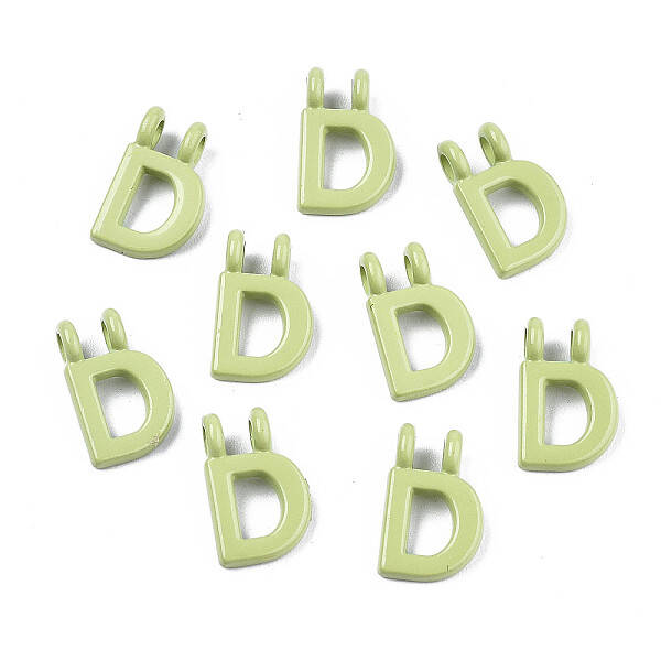 Spray Painted Alloy  2-Loop Link Pendants