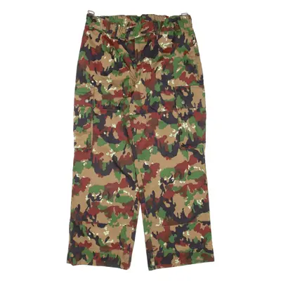Military Cargo Camo Mens Trousers Green Loose Straight W33 L27