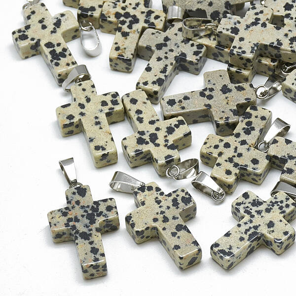 Natural Dalmatian Jasper Pendants