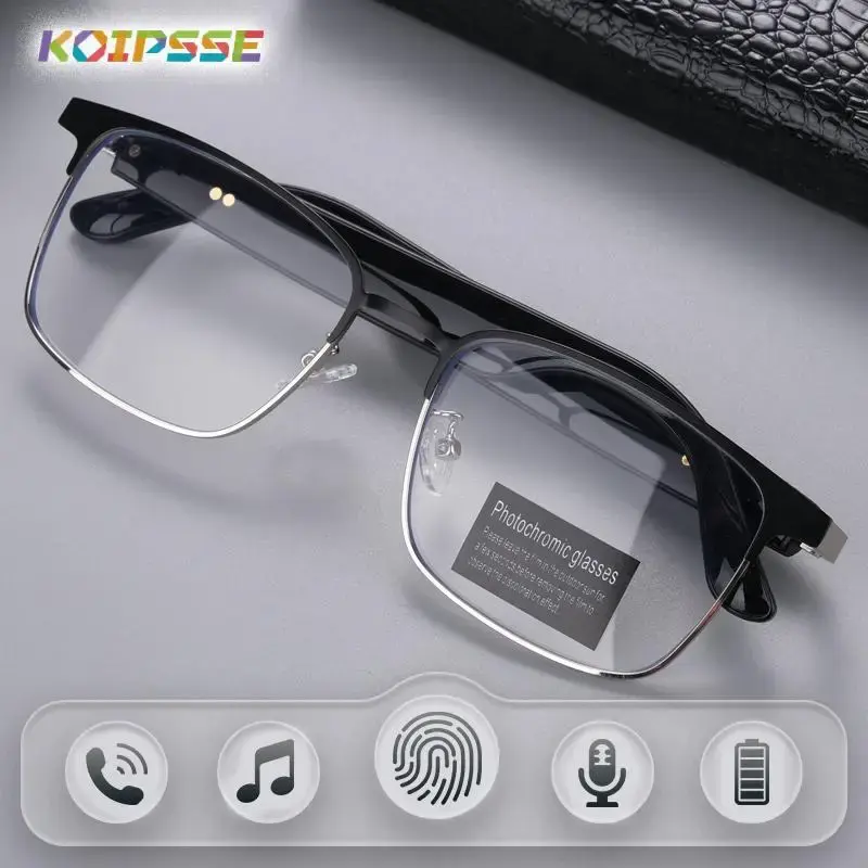 KOIPSSE Smart Glasses, Fashionable Wireless Smart Glasses, Audio Call Voice Assistant Glasses, Universal Protective Eyewear