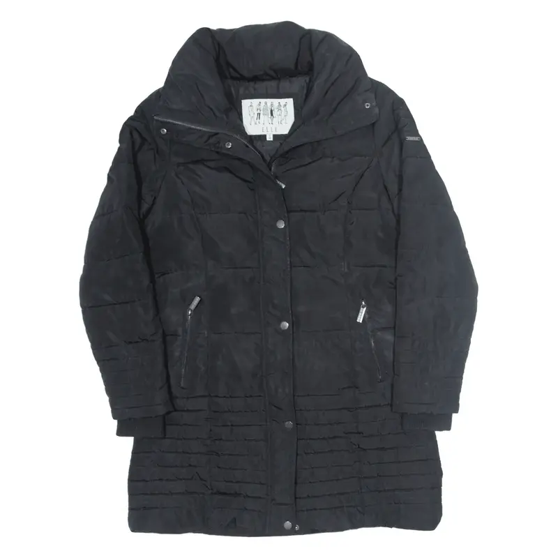 ELLE Flore Puffer Coat Black Womens S