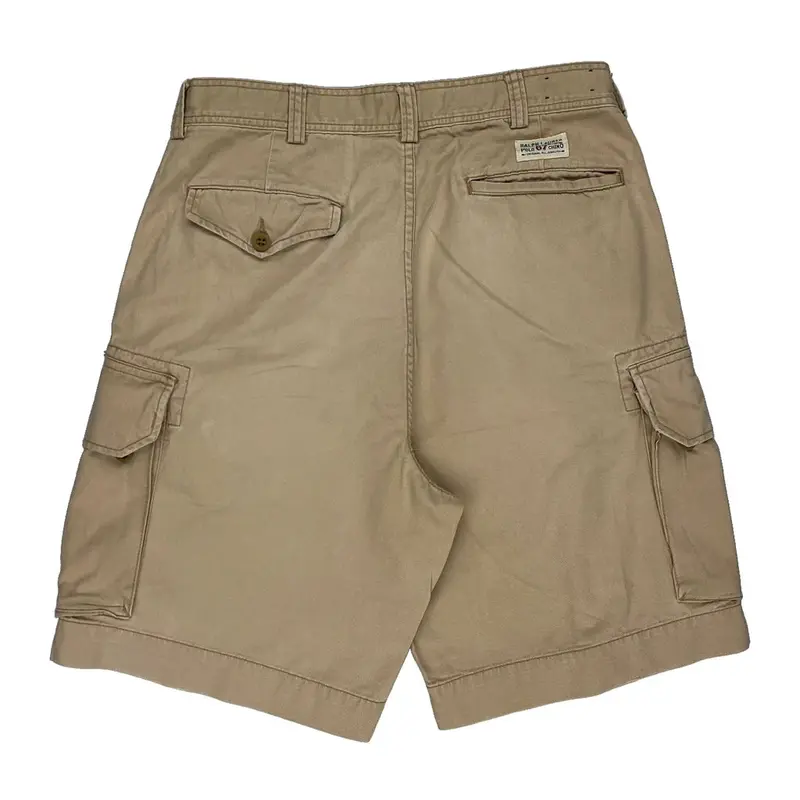 Polo By Ralph Lauren Cargo Shorts - 34W 10L Beige Cotton | Size: 34″ waist