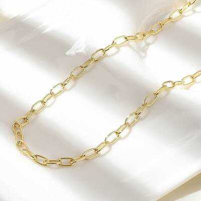Brass Paperclip Chain Necklaces