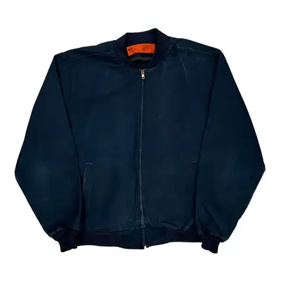 Made In Usa Unifirst Jacket - Large Navy Polyester Blend