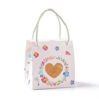 Rectangle Paper Gift Boxes with Handle Rope