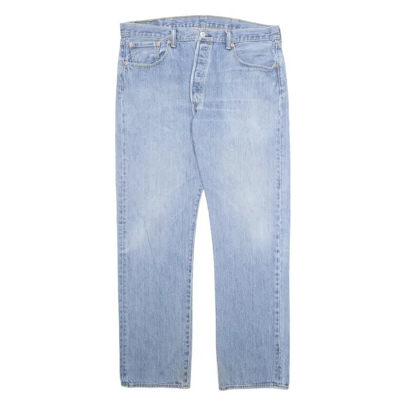 LEVI'S 501 Jeans Mens Blue Regular Straight Stone Wash W38 L34
