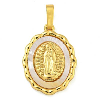 Brass Pendants with Shell and Jump Ring