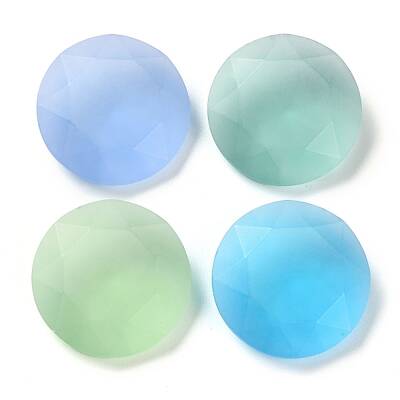 Frosted Glass Rhinestone Cabochons