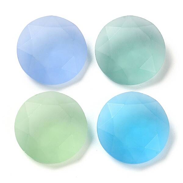 Frosted Glass Rhinestone Cabochons