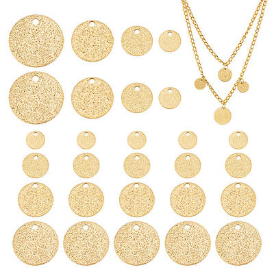 40Pcs 4 Style Ion Plating(IP) 304 Stainless Steel Charms