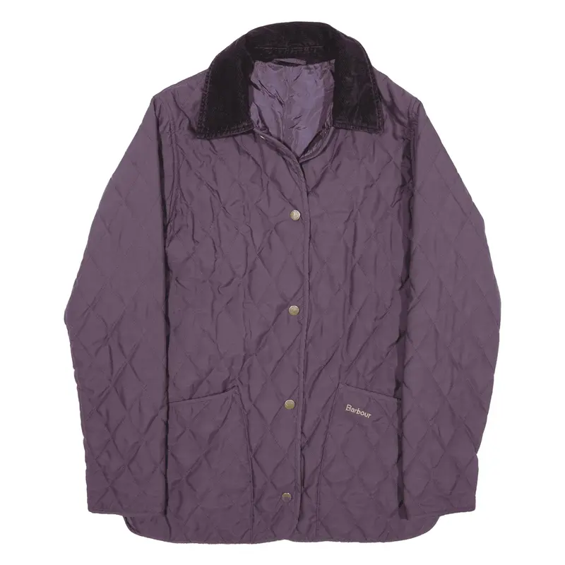 BARBOUR Eskdale Quilted Jacket Purple Womens UK 8
