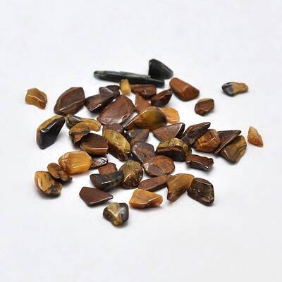 Natural Tiger Eye Chip Beads