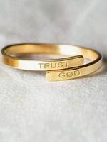 Personalized Letter Engraved Stainless Steel Ring, Anniversary Ring, Inspirational Words Ring, Fashion Jewelry for Party, Dai...