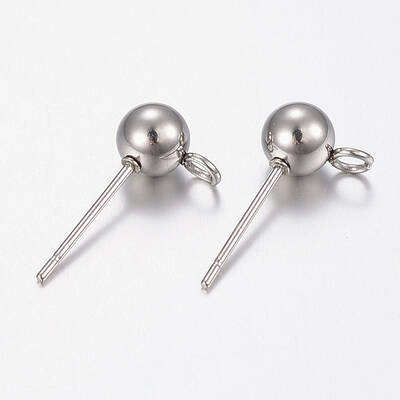 Non-Tarnish 201 Stainless Steel Stud Earring Findings