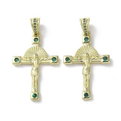 Rack Plating Brass Cubic Zirconia Pendants