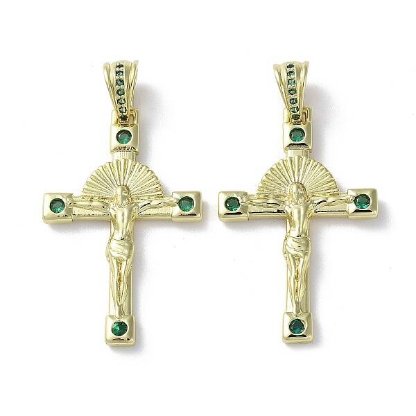Rack Plating Brass Cubic Zirconia Pendants