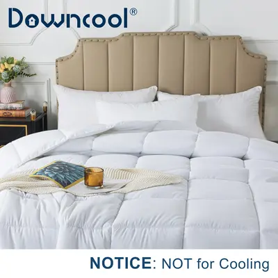 【Fall Deals for You】DOWNCOOL All Seaon Light Weight Comforter with Multi-colors, Warm but Not Overheated, Quilted Duvet I...