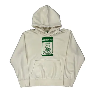 Kermit Adidas Graphic Hoodie - Medium Cream Cotton