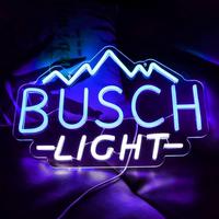 Busch Light Neon Sign, USB Powered Modern Decorative Neon Lights, Novelty Lighting for Home, Party, Shop Decoration, Bar Deco...