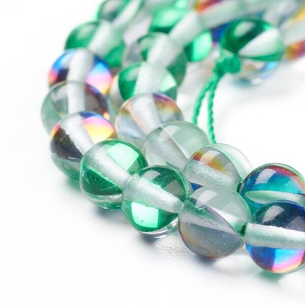 Synthetic Moonstone Beads Strands