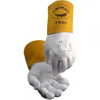 Caiman 1600 - Goat Grain Unlined 4in Cuff TIG Welding Gloves