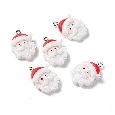 Christmas Theme Opaque Resin Pendants