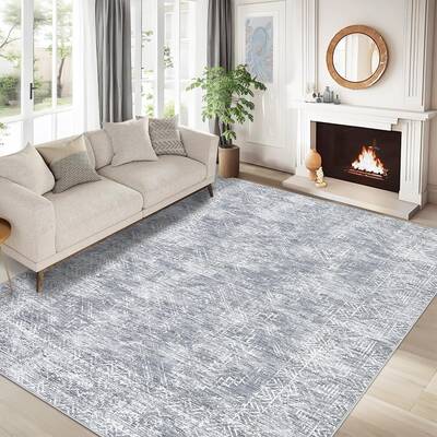 Garvee Living Room Rug 5x7 Rug Washable Rug for Bedroom Modern Rug Non Slip Farmhouse Neutral Rug Soft Throw Rugs Low Pile St...