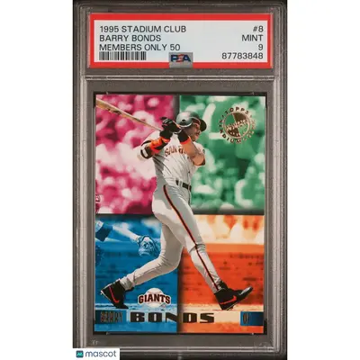 Barry Bonds PSA 1995 Stadium Club Members Only 50 Baseball #8 9 87783848