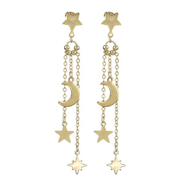 304 Stainless Steel Dangle Stud Earrings
