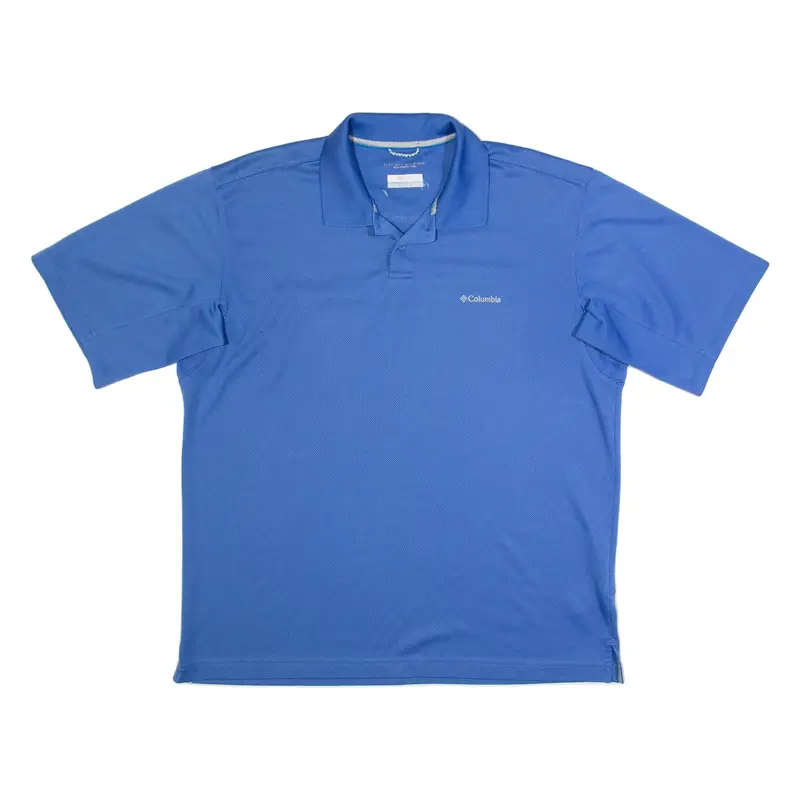 COLUMBIA Mens Polo Shirt Blue XL