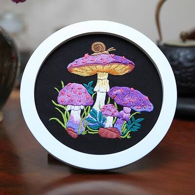 DIY Mushroom Pattern Embroidery Starter Kits