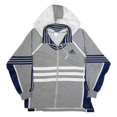 ADIDAS Mens Track Jacket Grey Hooded M