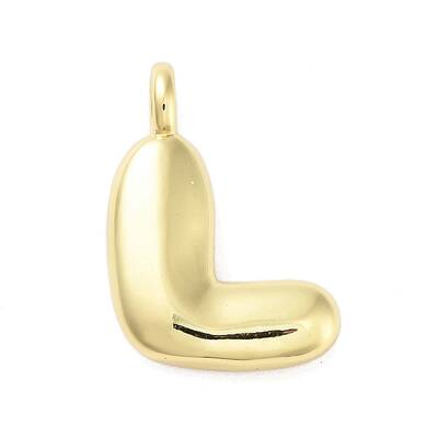 Rack Plating Brass Balloon Letter Pendants