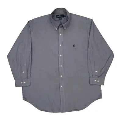 Ralph Lauren Checked Shirt - XL Navy Cotton