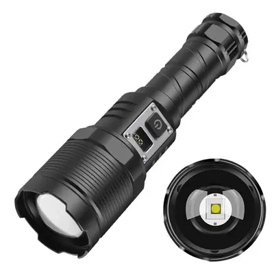 USB Rechargeable Bright Flashlight, 5 Modes Adjustable Flashlights with Retractable Zoom Function, Handheld Bright Flash Ligh...