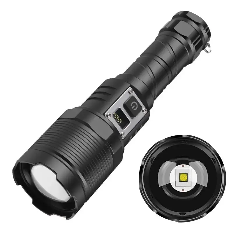 USB Rechargeable Bright Flashlight, 5 Modes Adjustable Flashlights with Retractable Zoom Function, Handheld Bright Flash Ligh...