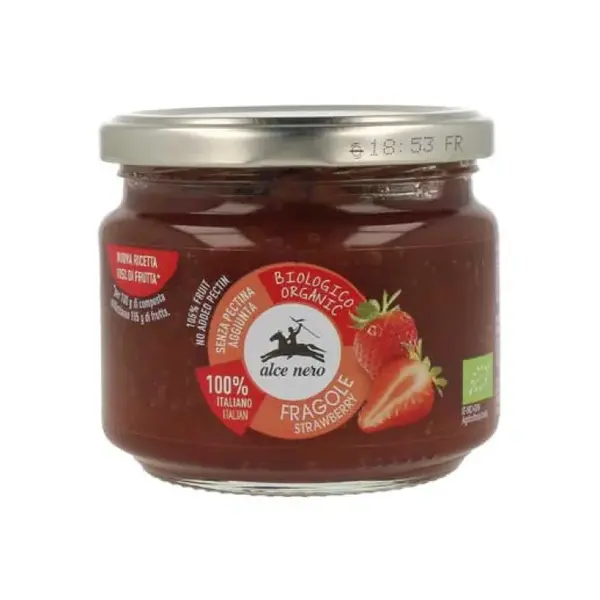 Alce nero Organic Strawberry Compote spa Alce Nero 270g