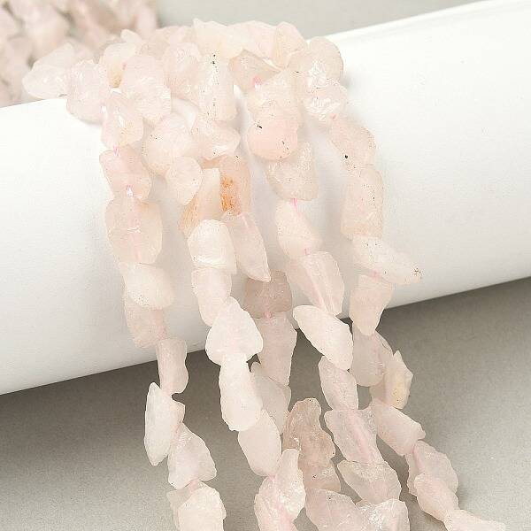 Raw Rough Natural Rose Quartz Beads Strands