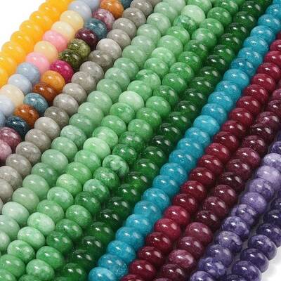 Dyed Natural White Jade Beads Strands